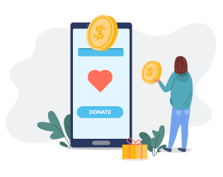 a person holding a coin and adding a coin to an account on a smartphone