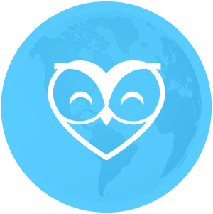 GiveWise heart icon with globe background